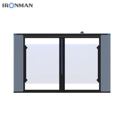 Capa superior de 10 mm de espesor de precisión de aleación de aluminio moldeado Puerta de giratorios peatonales para administración de entrada de edificios de oficinas
