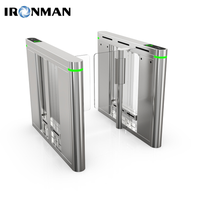 Torniquete de control de acceso automático de acero inoxidable, seguridad comercial, puerta de alta velocidad, sistema de entrada para oficinas y centros comerciales, compatible con RFID