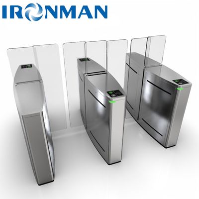 Turnstile de puerta corredera de acero inoxidable 304 con interfaz de entrada de contacto seco RS232/RS485